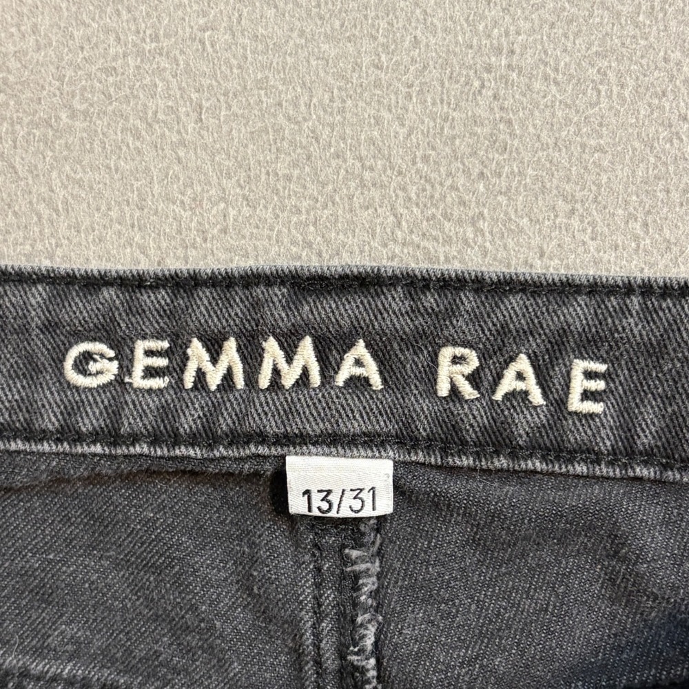 GEMMA RAE Womens Black Wash Wide Leg Cargo Jeans Size 13/31 - Picture 3 of 8